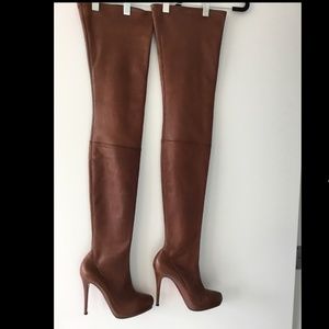 Christian Louboutin Leather Over-The-Knee Boots